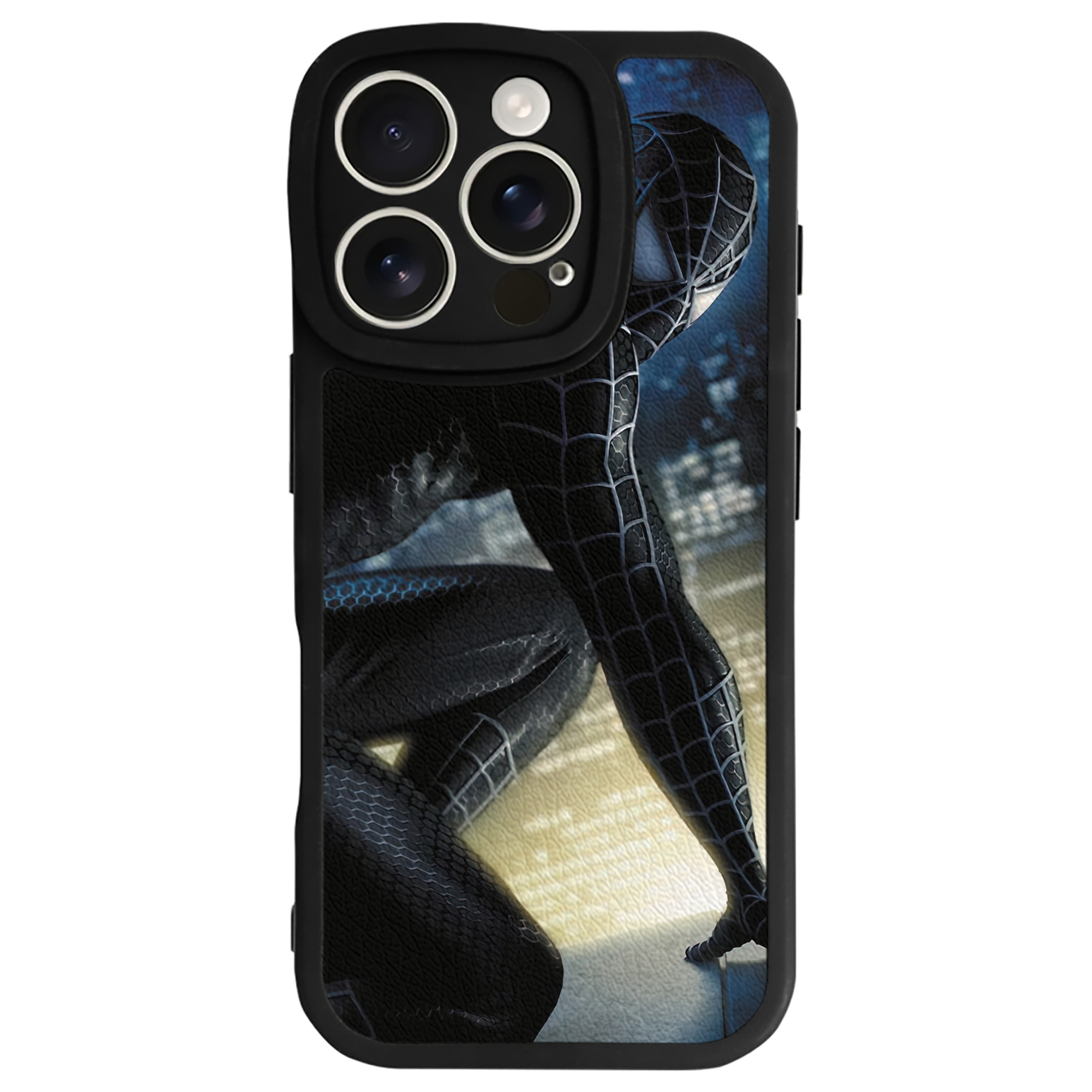 Spider Man スパイダーマン 【iPhone 16シリーズ対応】シリコンスマホケース（レザー調） 材質：シリコン